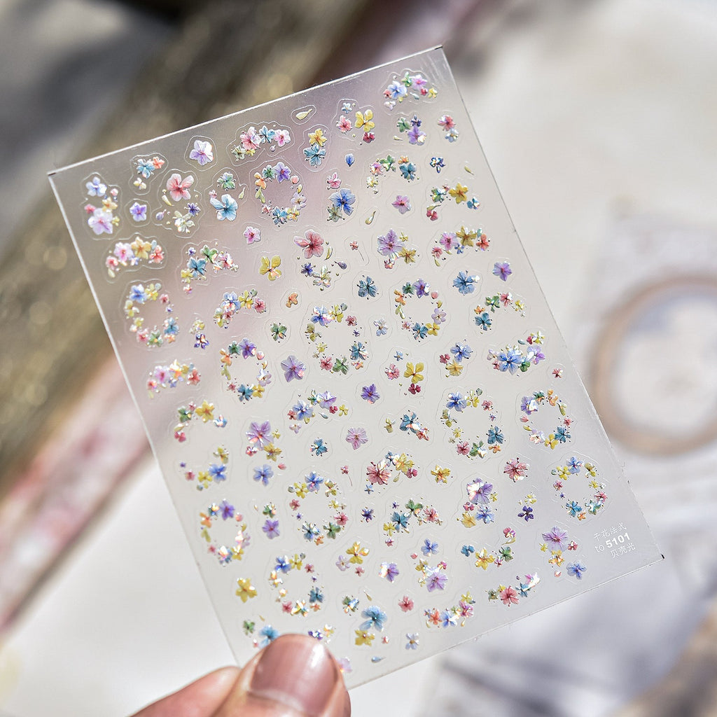 LuLuFun Studio Crystal Garland Nail Deco Stickers – Ultra-Thin Decals