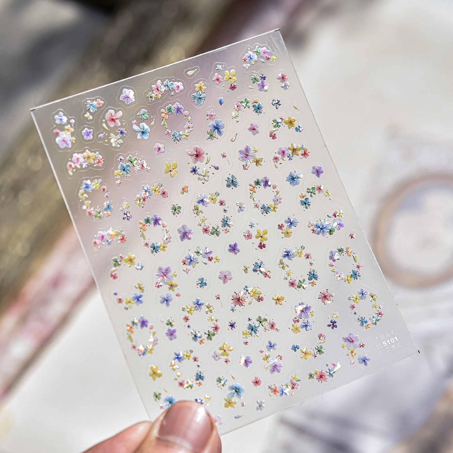 LuLuFun Studio Crystal Garland Nail Deco Stickers – Ultra-Thin Decals