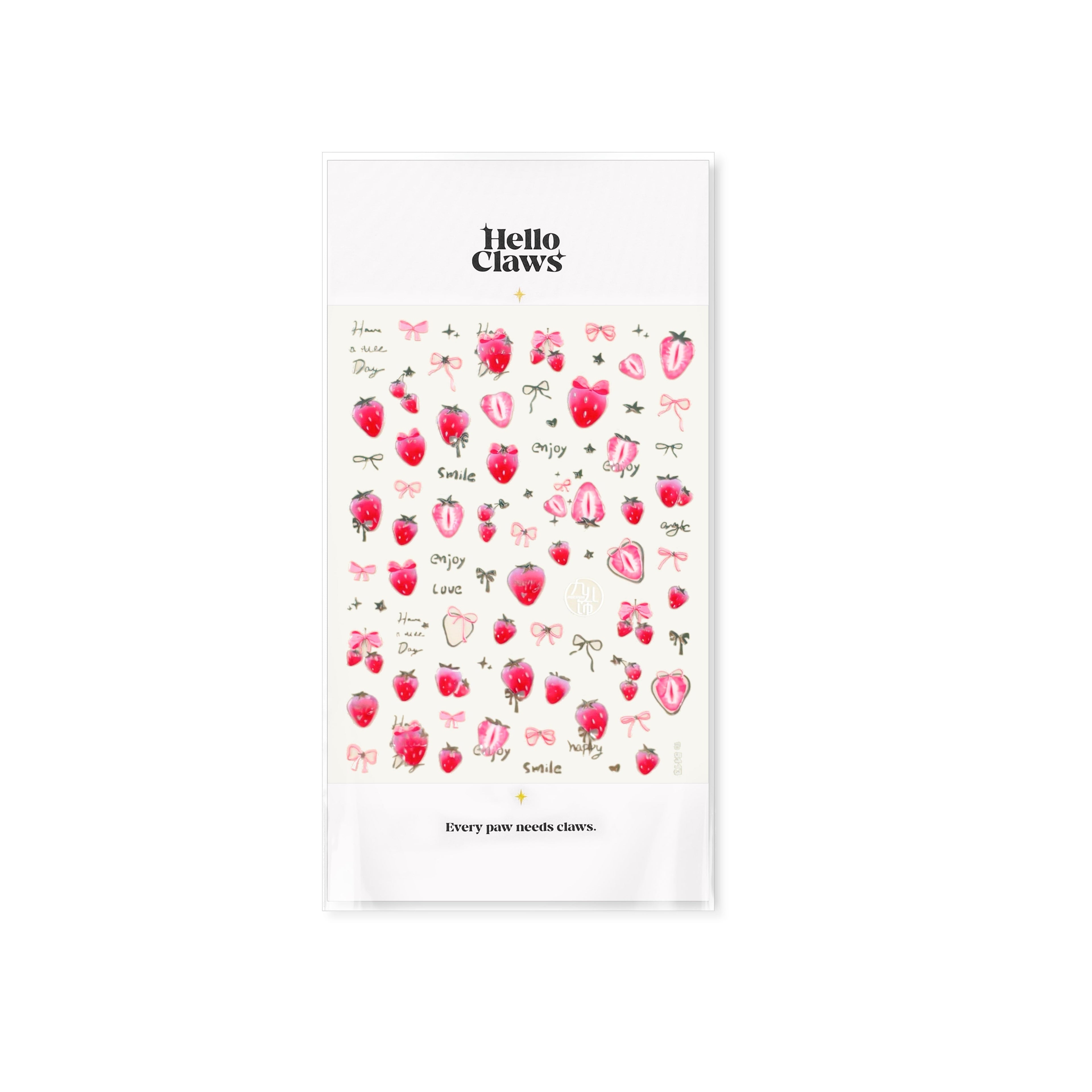 LuLuFun Studio Strawberry Nail Deco Stickers - DIY Nail Art Decals
