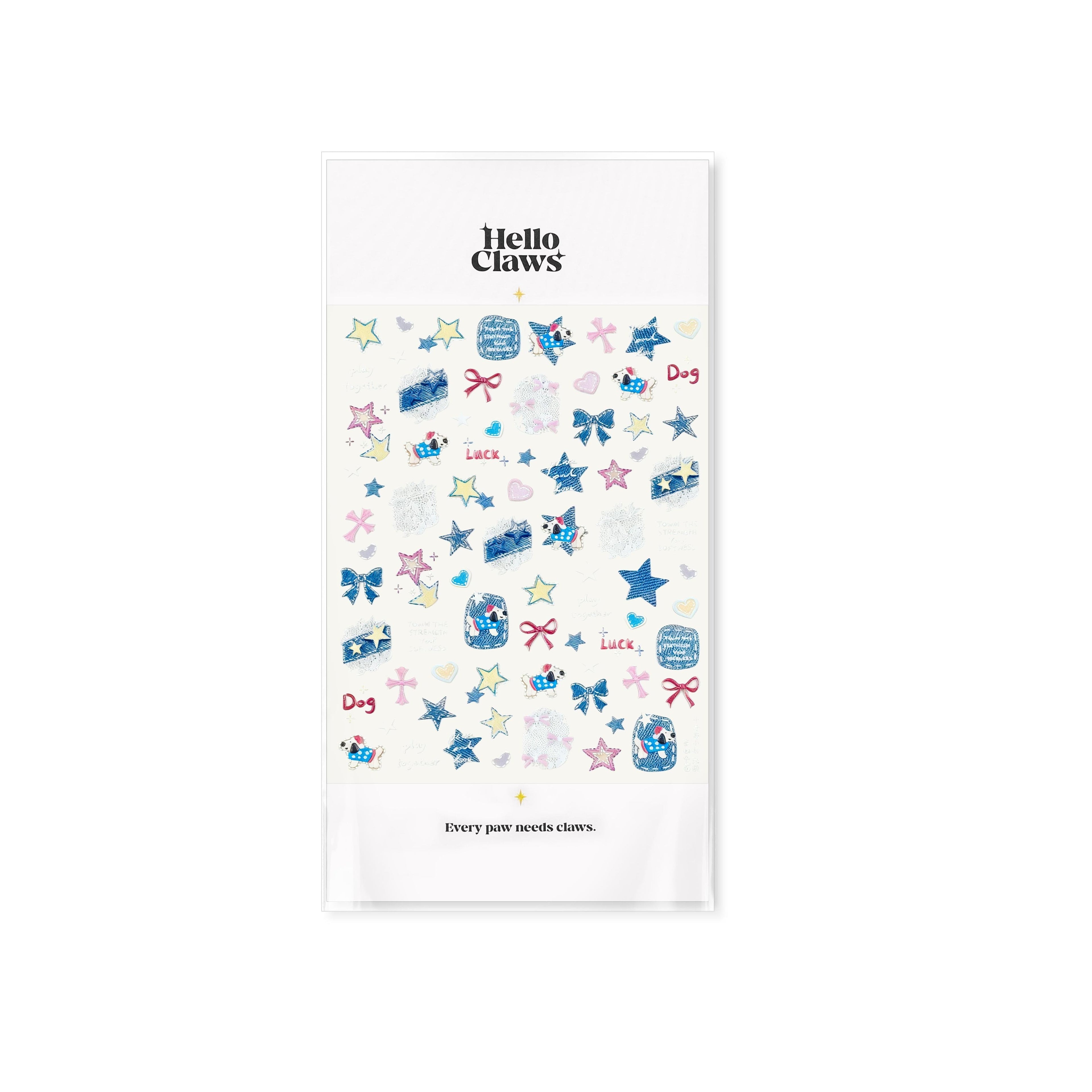 LuLuFun Studio Puppy Nail Deco Stickers – Jeans Style DIY Nail Art Decals