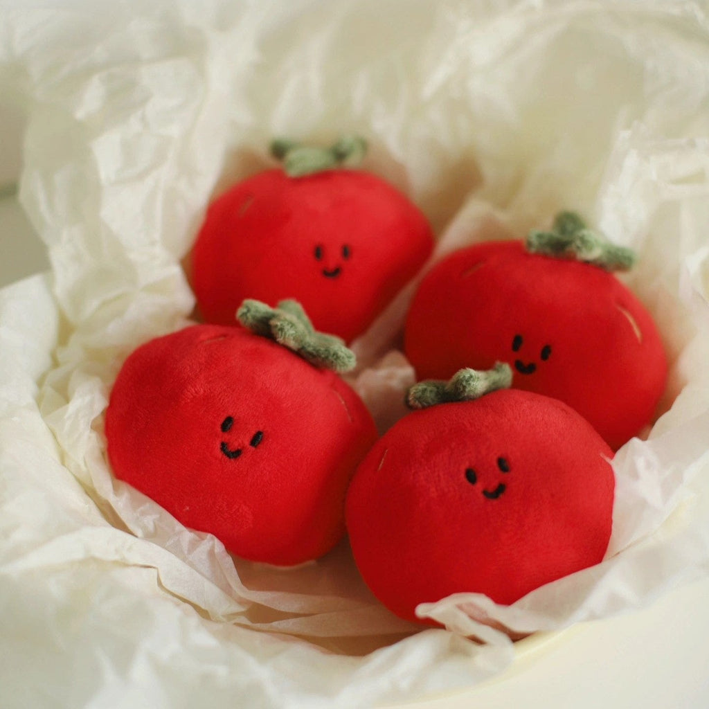 LuLuFun Studio Tomato Plush Bag Charm – Cute Red Kawaii Keychain