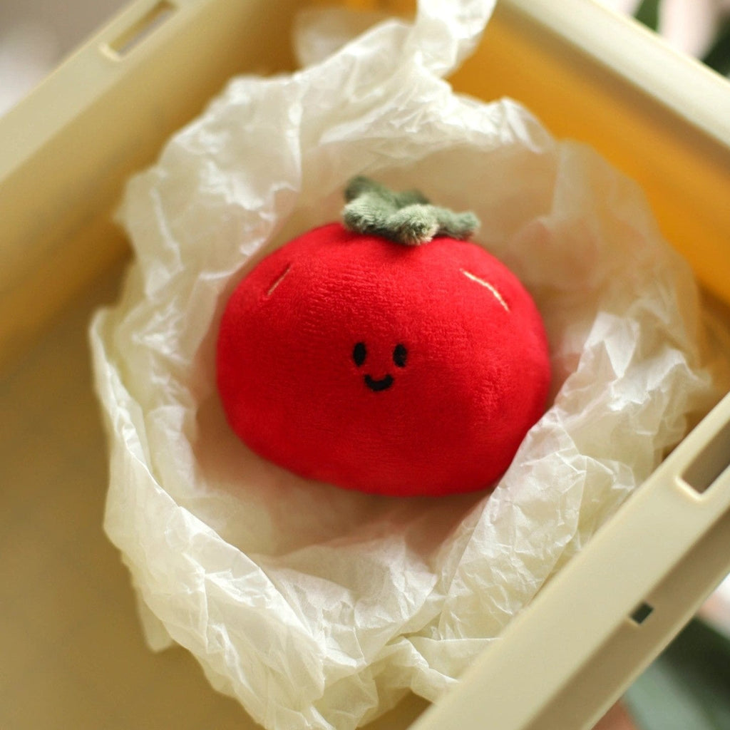 LuLuFun Studio Tomato Plush Bag Charm – Cute Red Kawaii Keychain