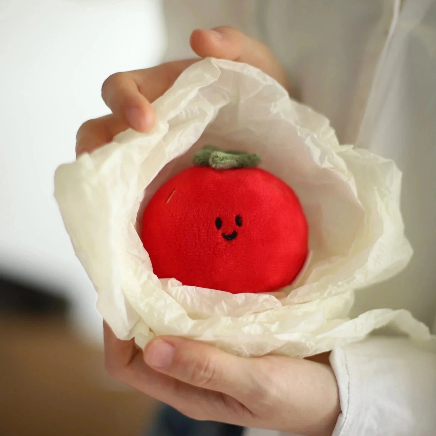 LuLuFun Studio Tomato Plush Bag Charm – Cute Red Kawaii Keychain