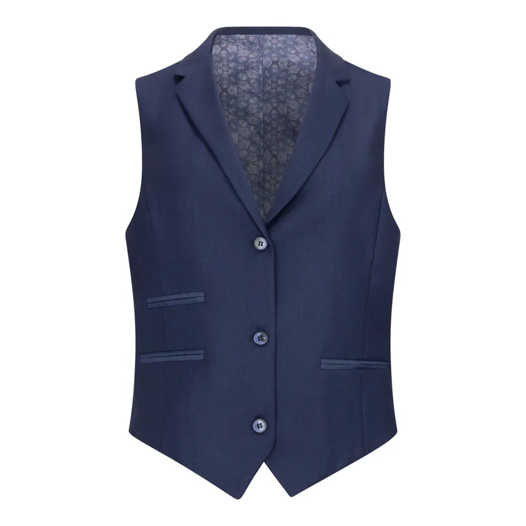 TPW-14 - Women's 3 Piece Plain Navy Blue Suit