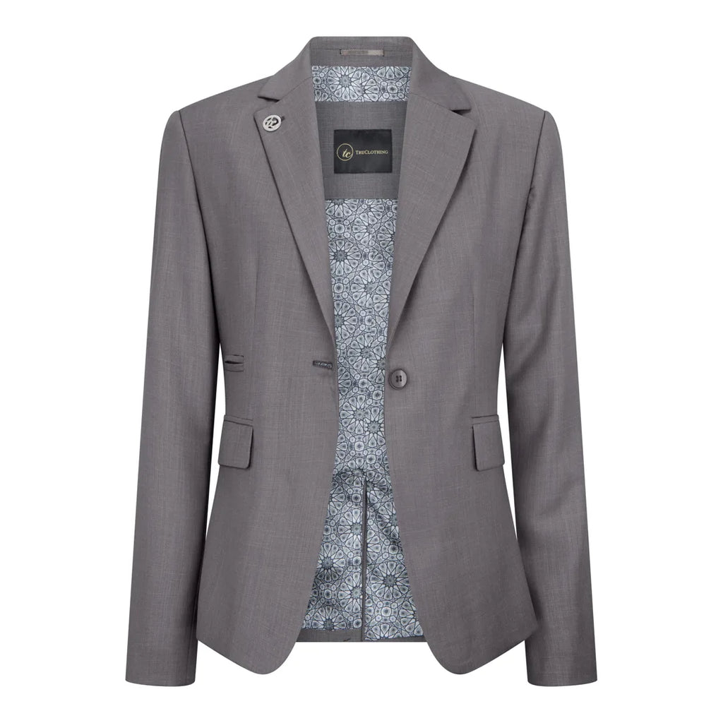 TPW-15 - Women's 3 Piece Plain Grey Suit
