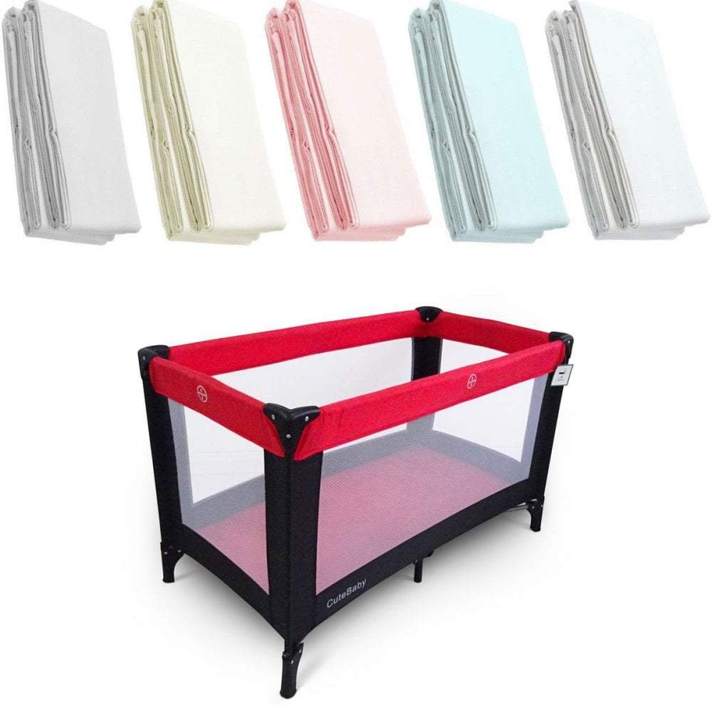 For Your Little One Travel Cot Fitted Sheet | 100% Cotton | 95x65cm