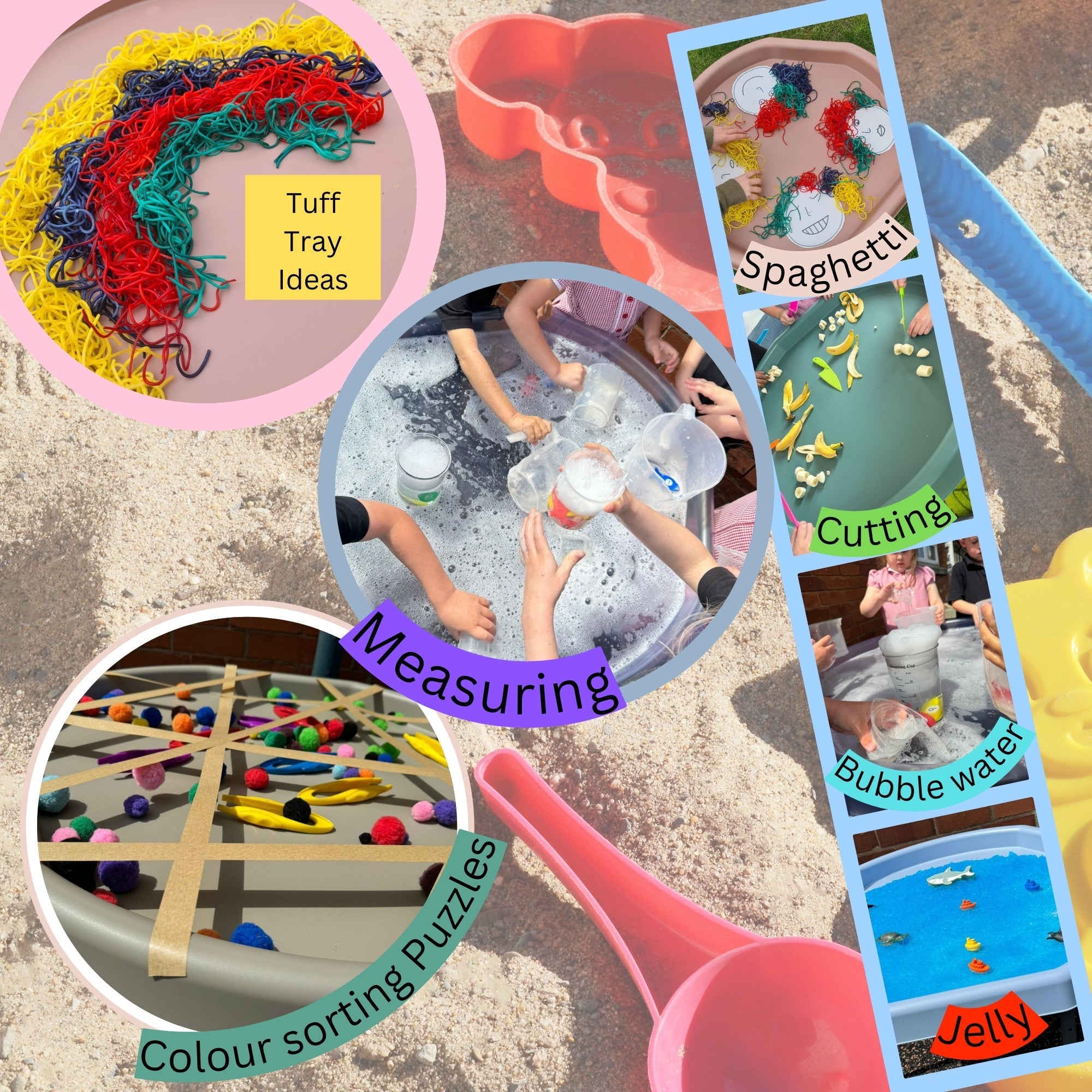 Hexacle 90cm Tuff Tray, Stand & Cover - BUNDLE PACK - 6 Colour Options