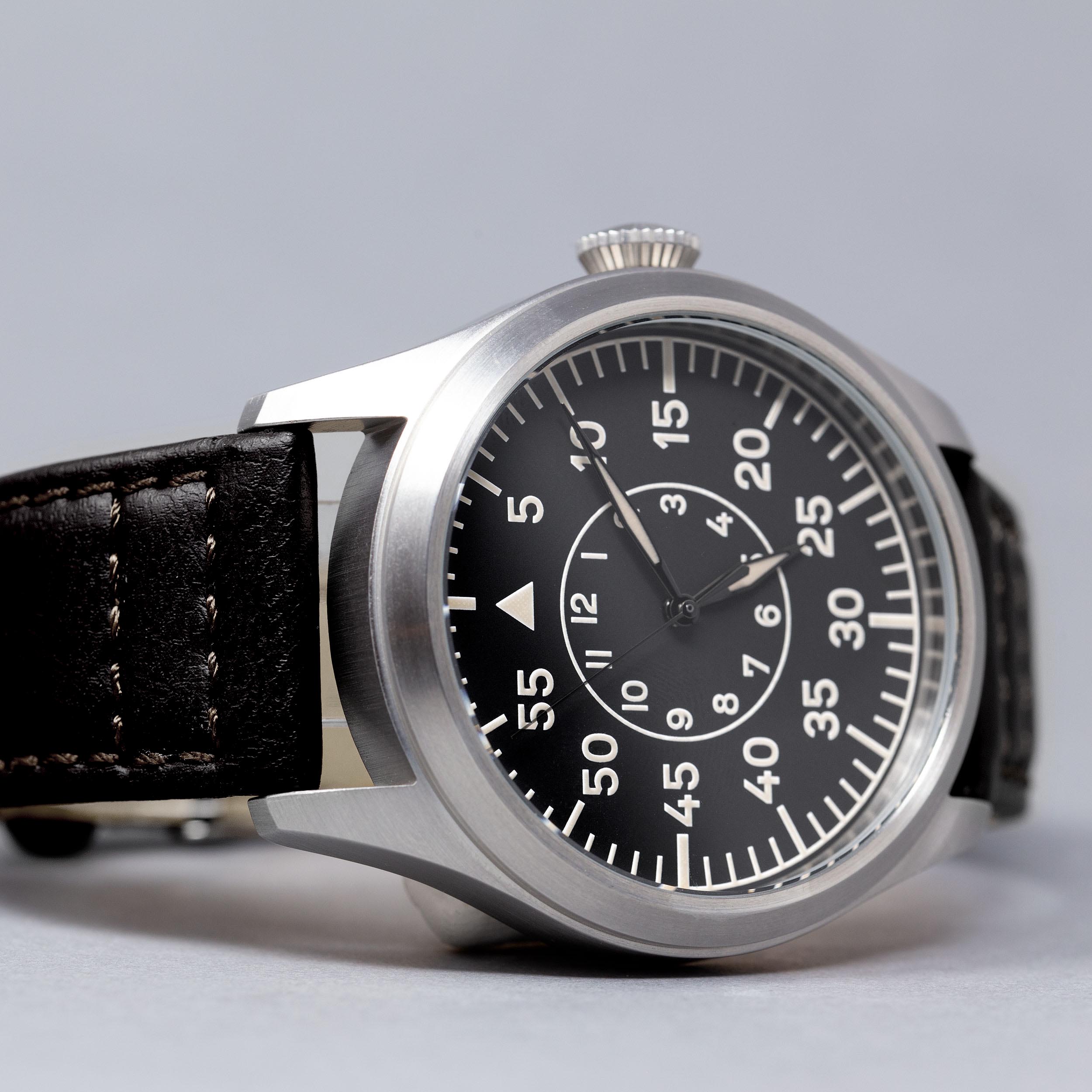 'Turbulence' Cat.2 Aviator's Watch (46mm) | Rook Black