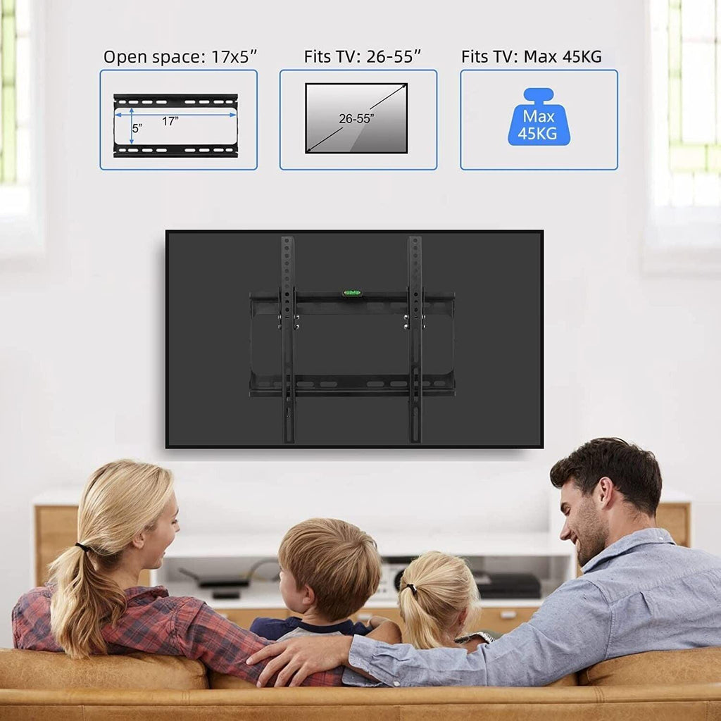 Suptek TV Wall Mount Bracket for 26-55 Inch LED LCD TVs | 15° Tilt
