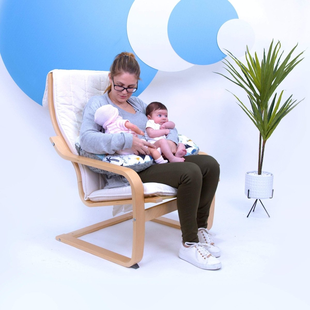 Twin Nursing Pillow | For Your Little One Tandem Feeding Support – Dino