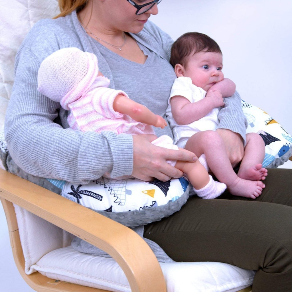 Twin Nursing Pillow | For Your Little One Tandem Feeding Support – Dino