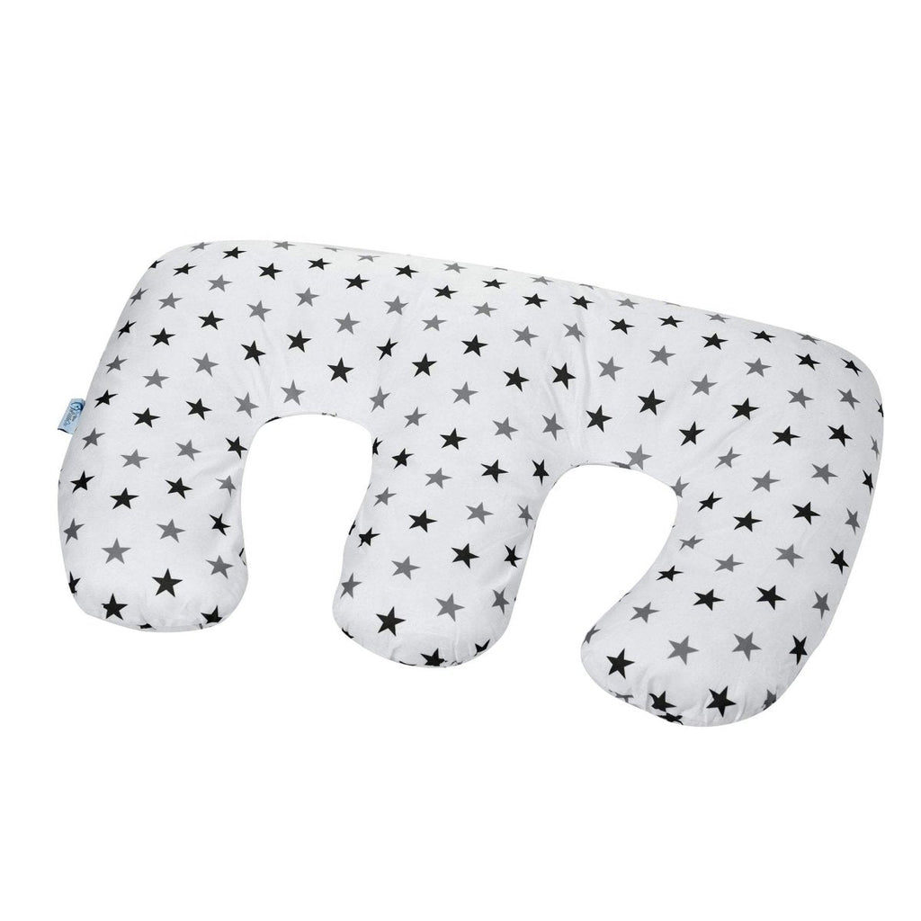 Twin Nursing Pillow by For Your Little One | Tandem Feeding - Silver Stars