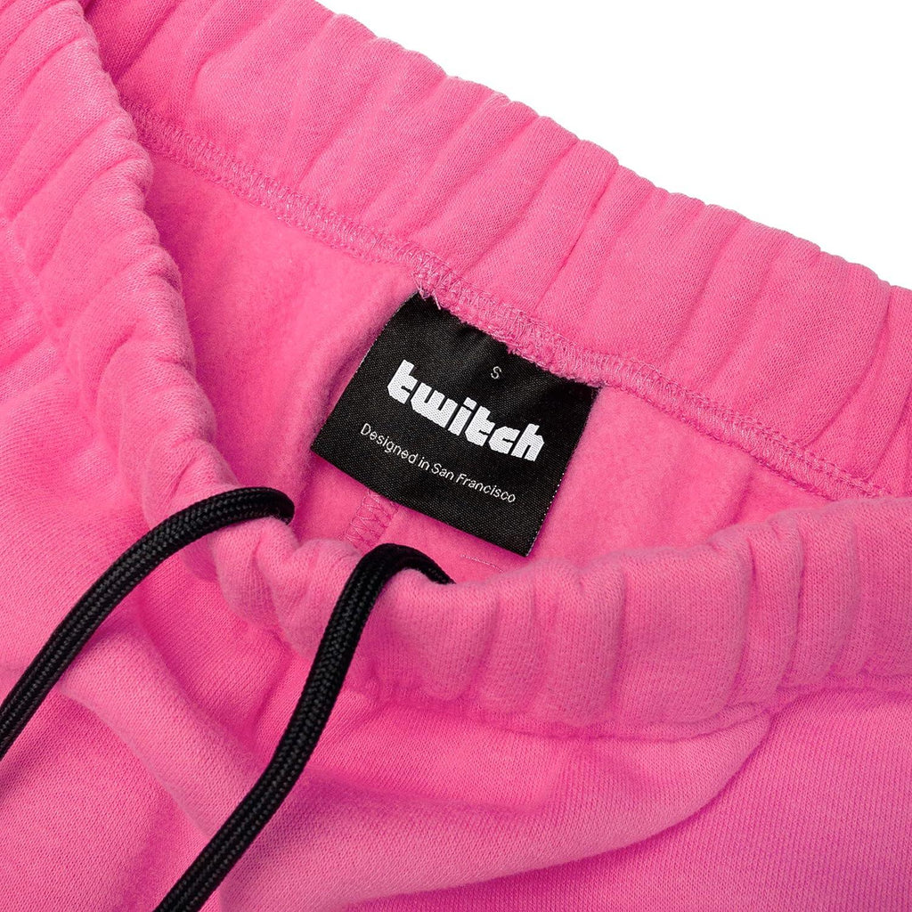 Twitch Unisex Fleece Jogger Sweatpants – Bright Pink – 2XL Size