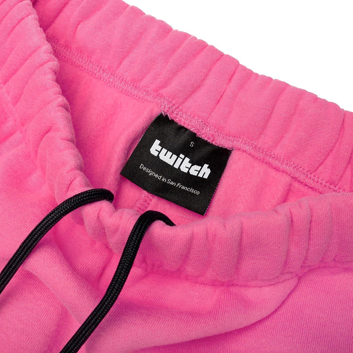 Twitch Unisex Fleece Jogger Sweatpants – Bright Pink – 2XL Size