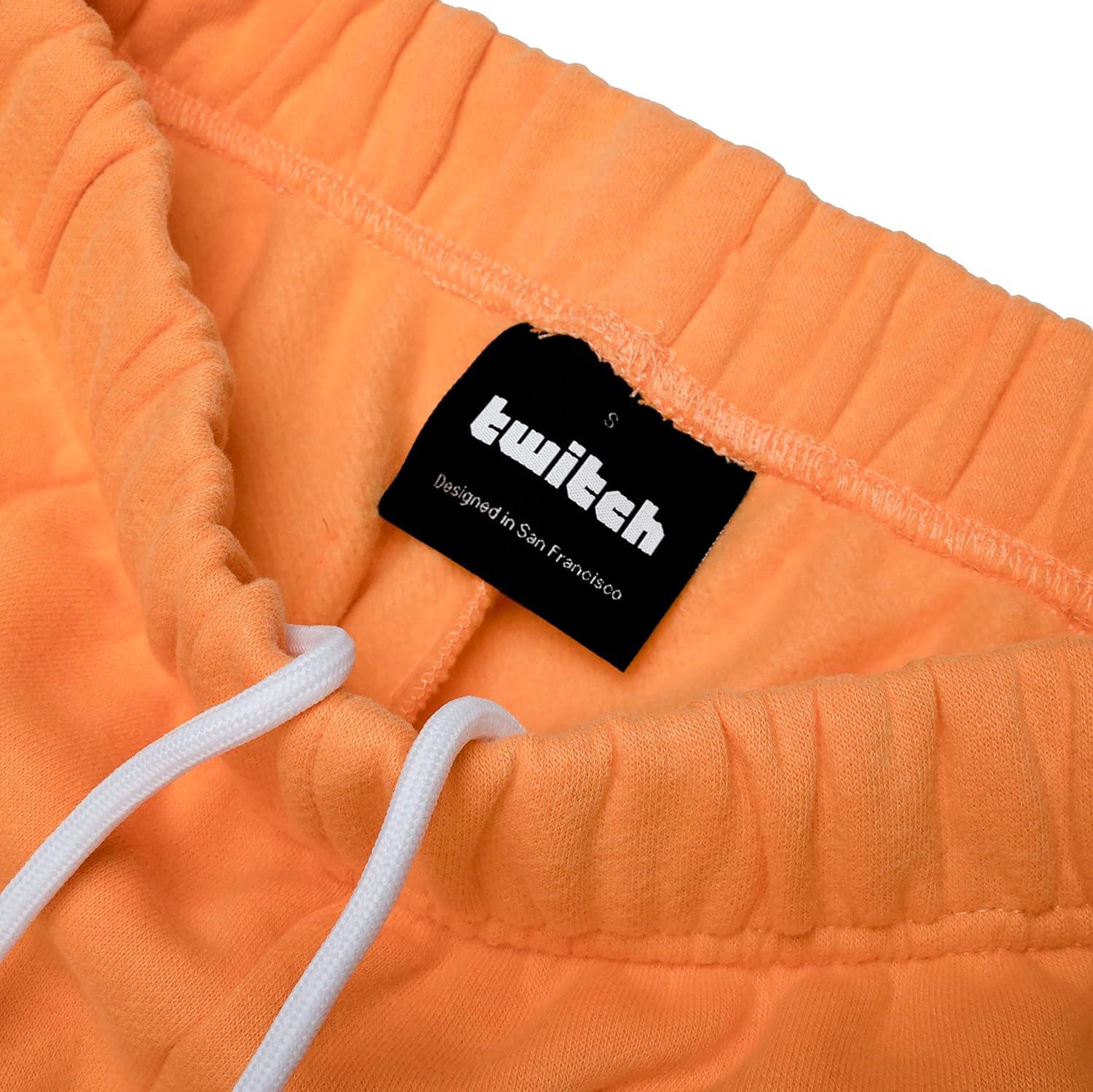 Twitch Official Fleece Jogger Sweatpants – Orange Unisex Regular Fit