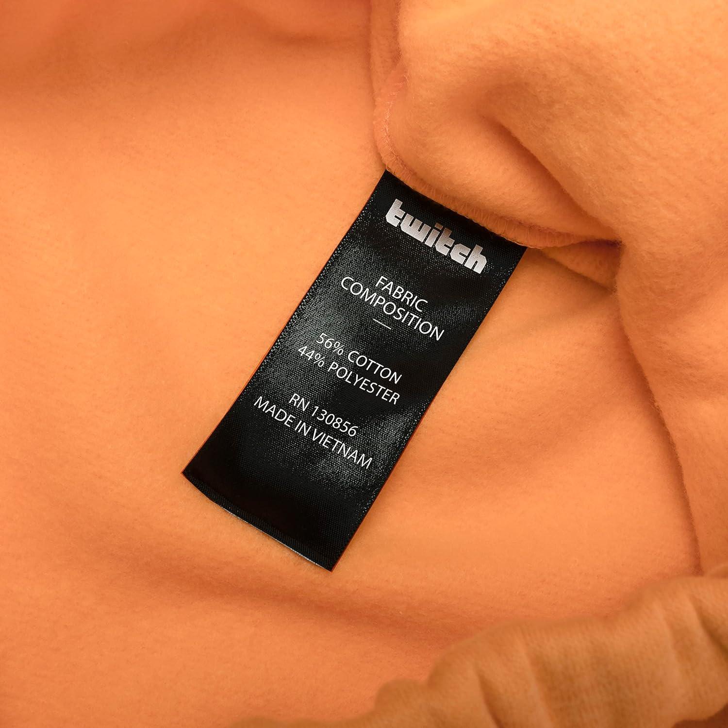 Twitch Official Fleece Jogger Sweatpants – Orange Unisex Regular Fit