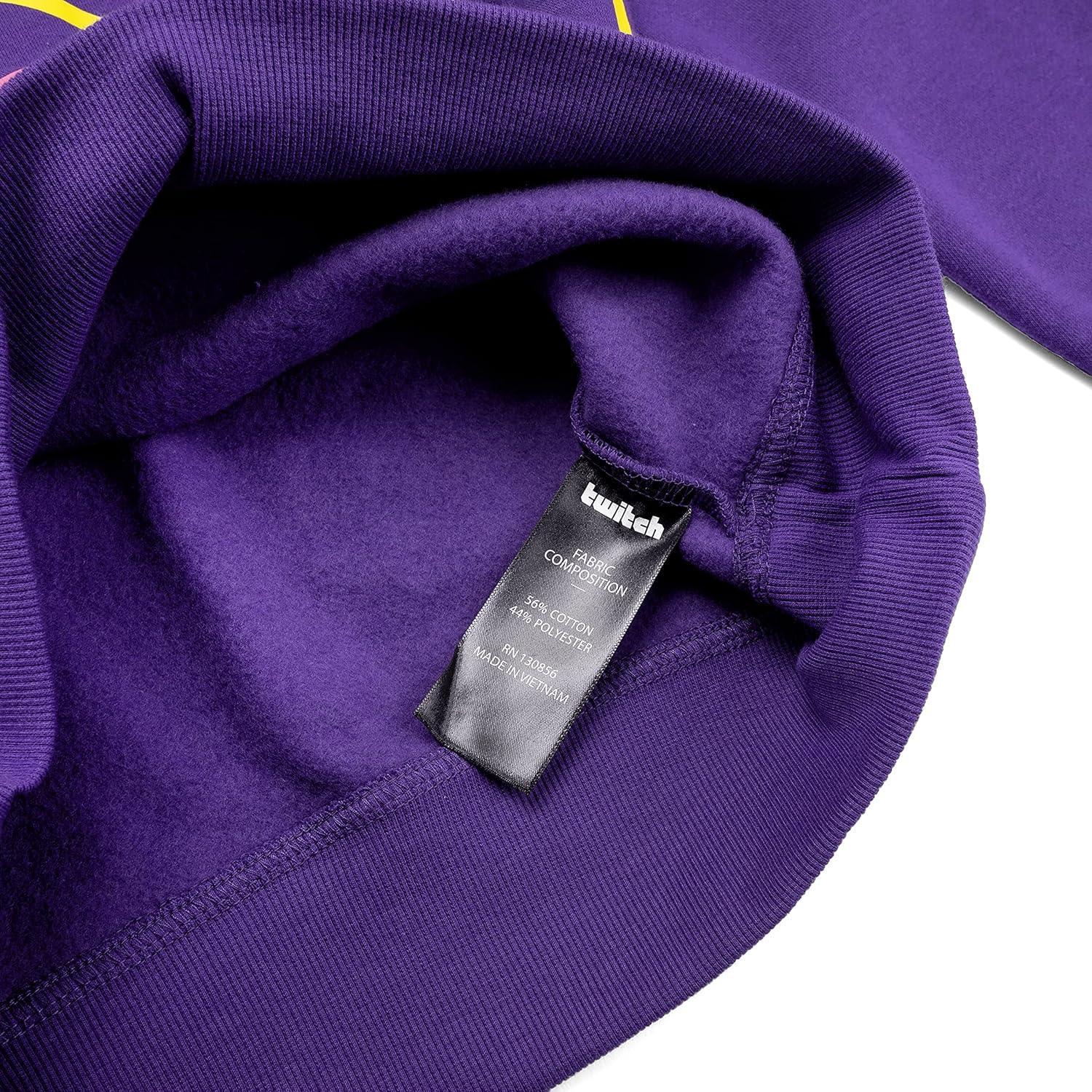 Twitch Official Graphic Hoodie – Purple Unisex Cotton Blend Sweatshirt