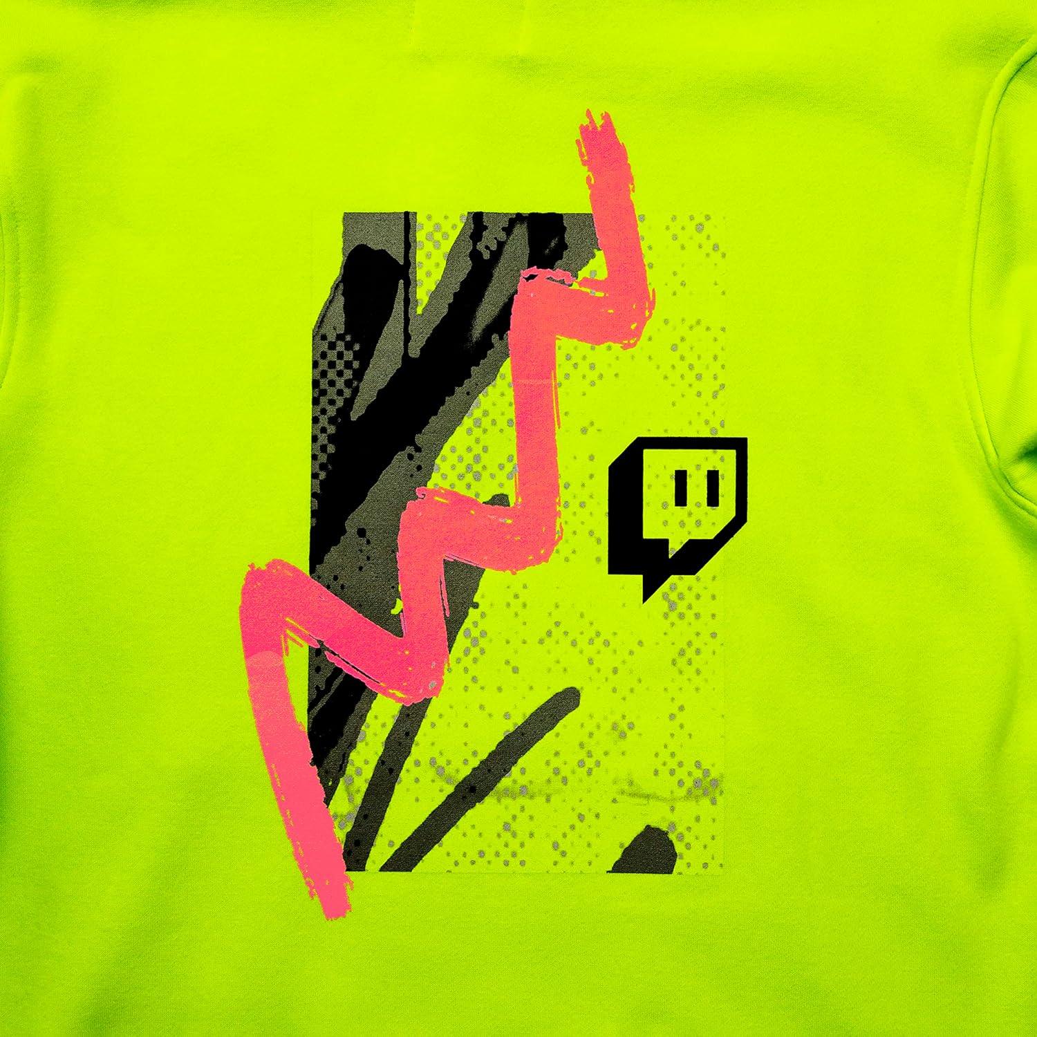 Twitch Official Green Graphic Hoodie – Unisex Cotton Blend Sweatshirt