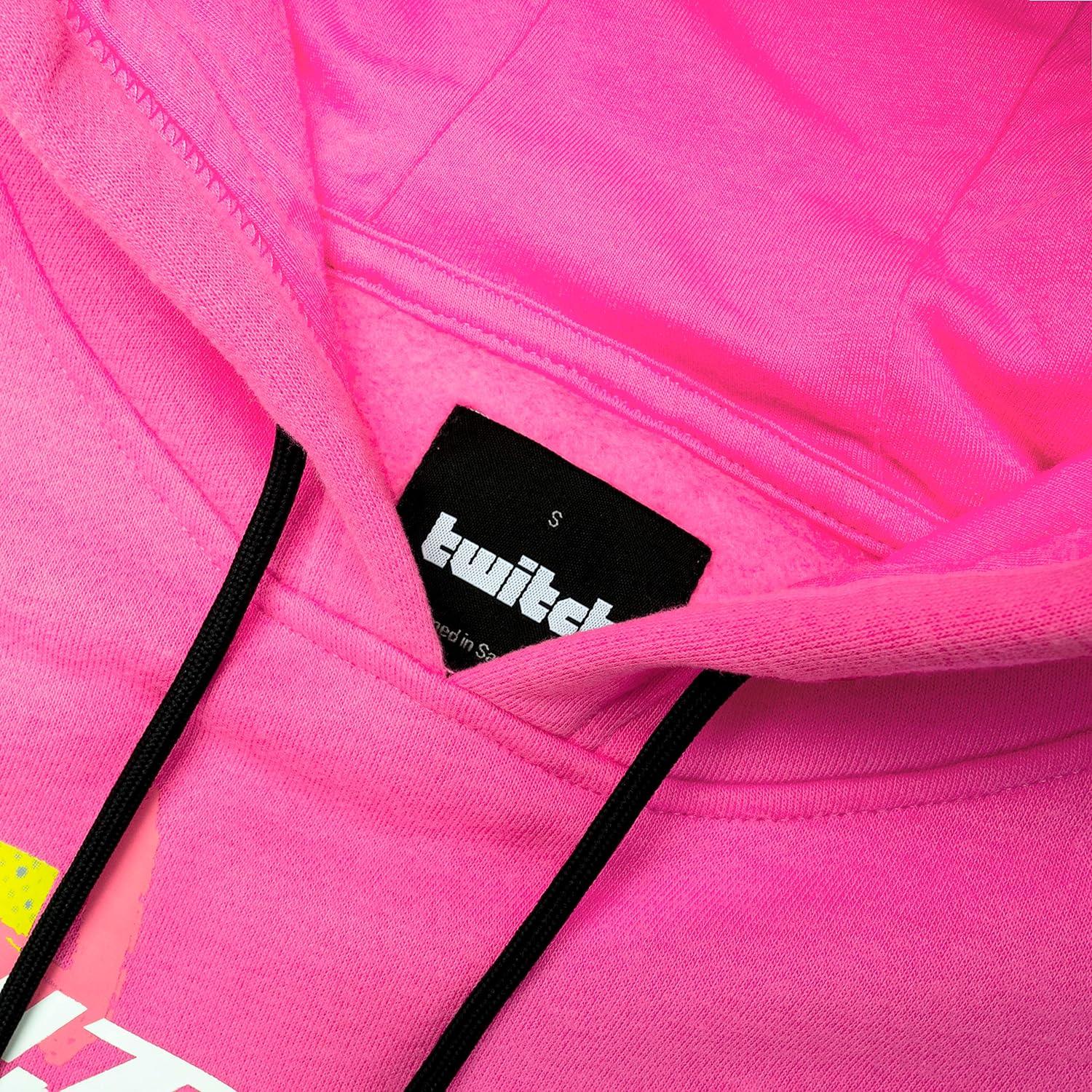 Twitch Official Pink Graphic Hoodie – Unisex Cotton Blend Sweatshirt