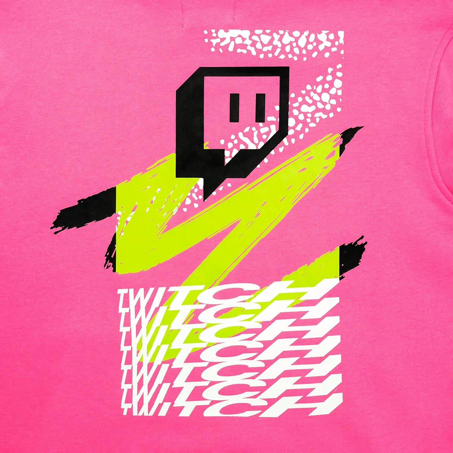 Twitch Official Pink Graphic Hoodie – Unisex Cotton Blend Sweatshirt