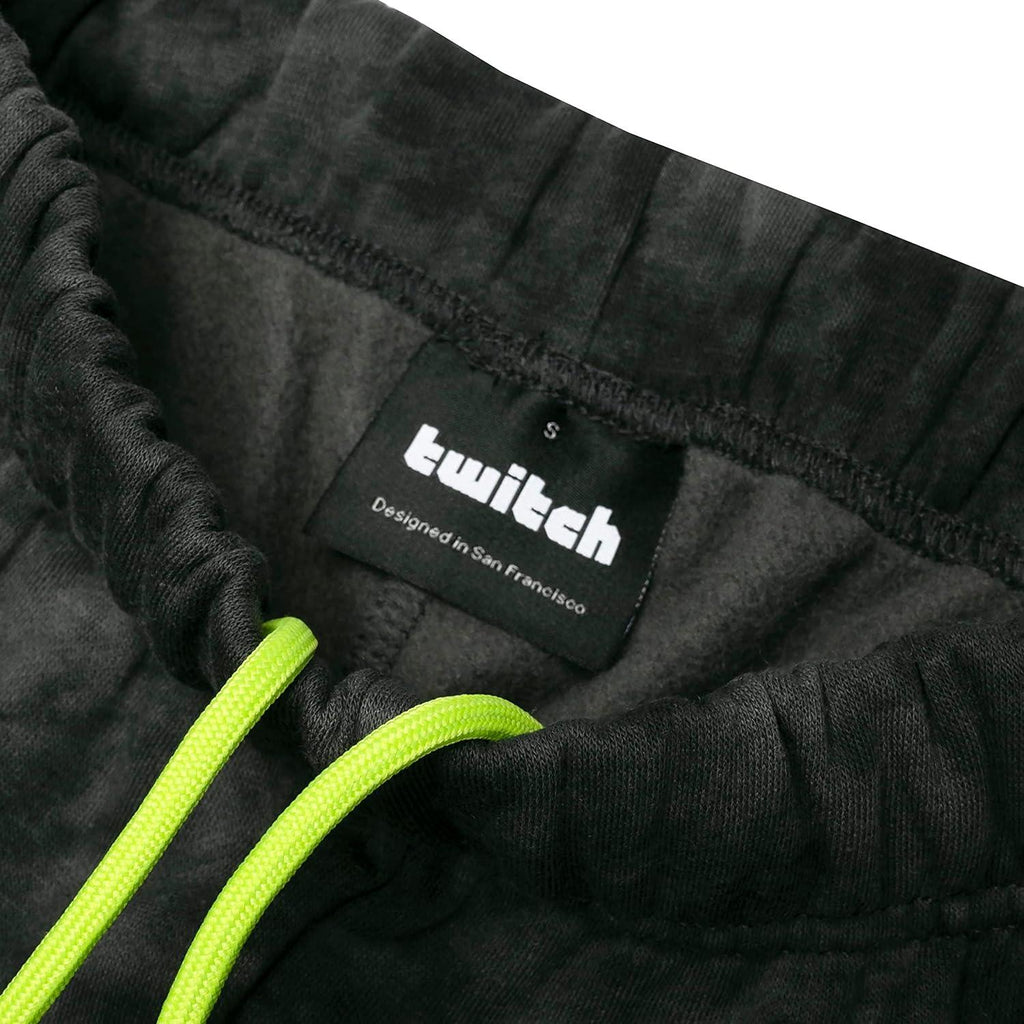 Twitch Official Unisex Jogger Sweatpants – Black Wash Cotton Blend