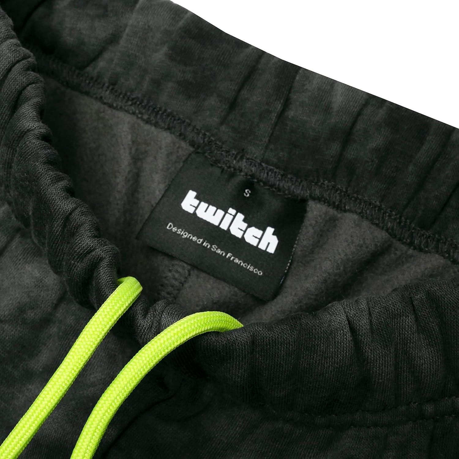 Twitch Official Unisex Jogger Sweatpants – Black Wash Cotton Blend
