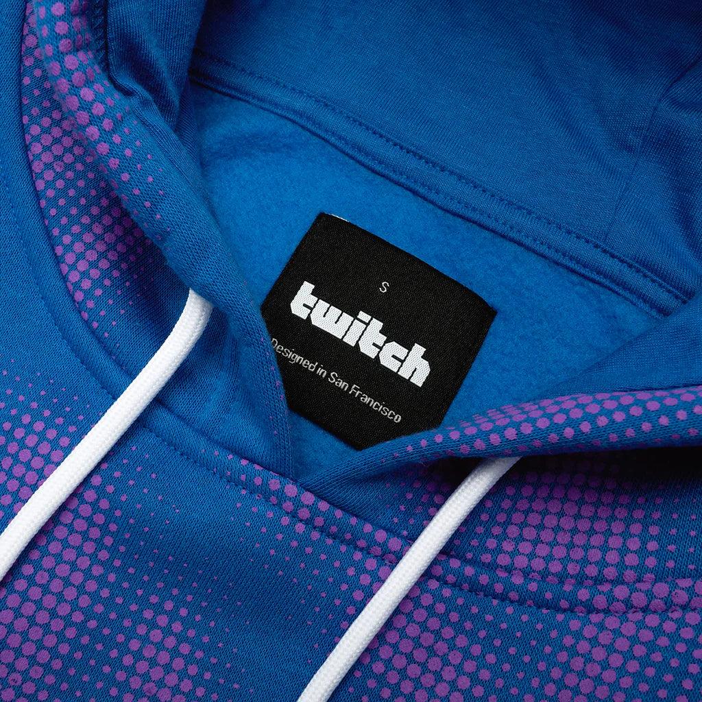 Massive Discounts Twitch Printed Hoodie – Blue Cotton Gaming Sweatshirt