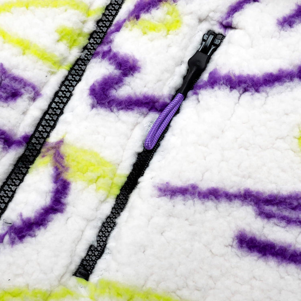 Twitch Sherpa Jacket – Oversized Mock Neck Full Zip Graphic Outerwear