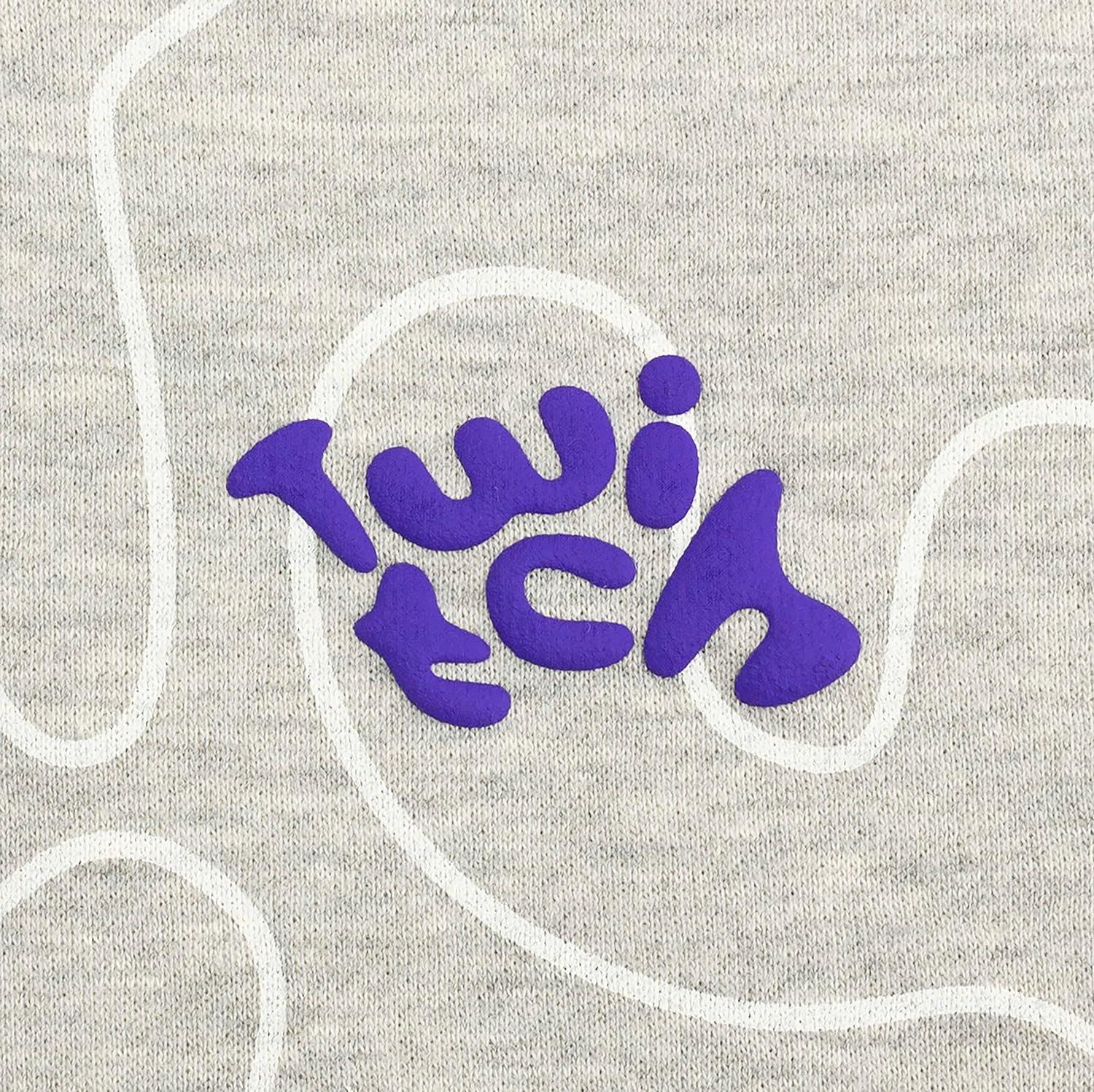Twitch Official Zip-Up Hoodie – Gray Cotton Blend Unisex Sweatshirt