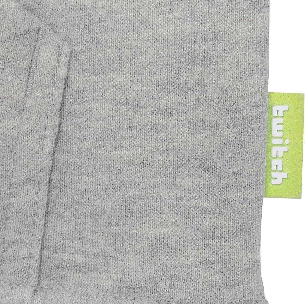 Twitch Official Zip-Up Hoodie – Gray Cotton Blend Unisex Sweatshirt