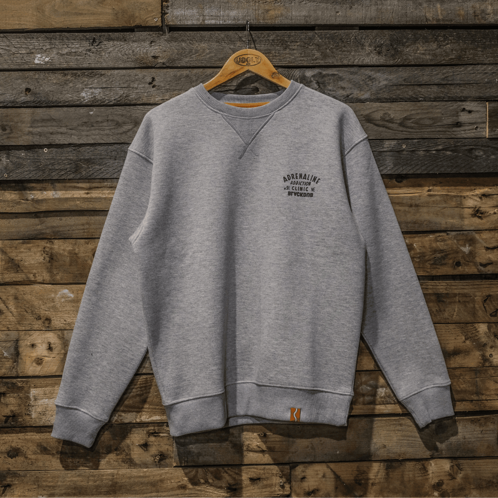 Uggly and Co Adrenaline Addiction Grey Cotton Motorcycle Jumper