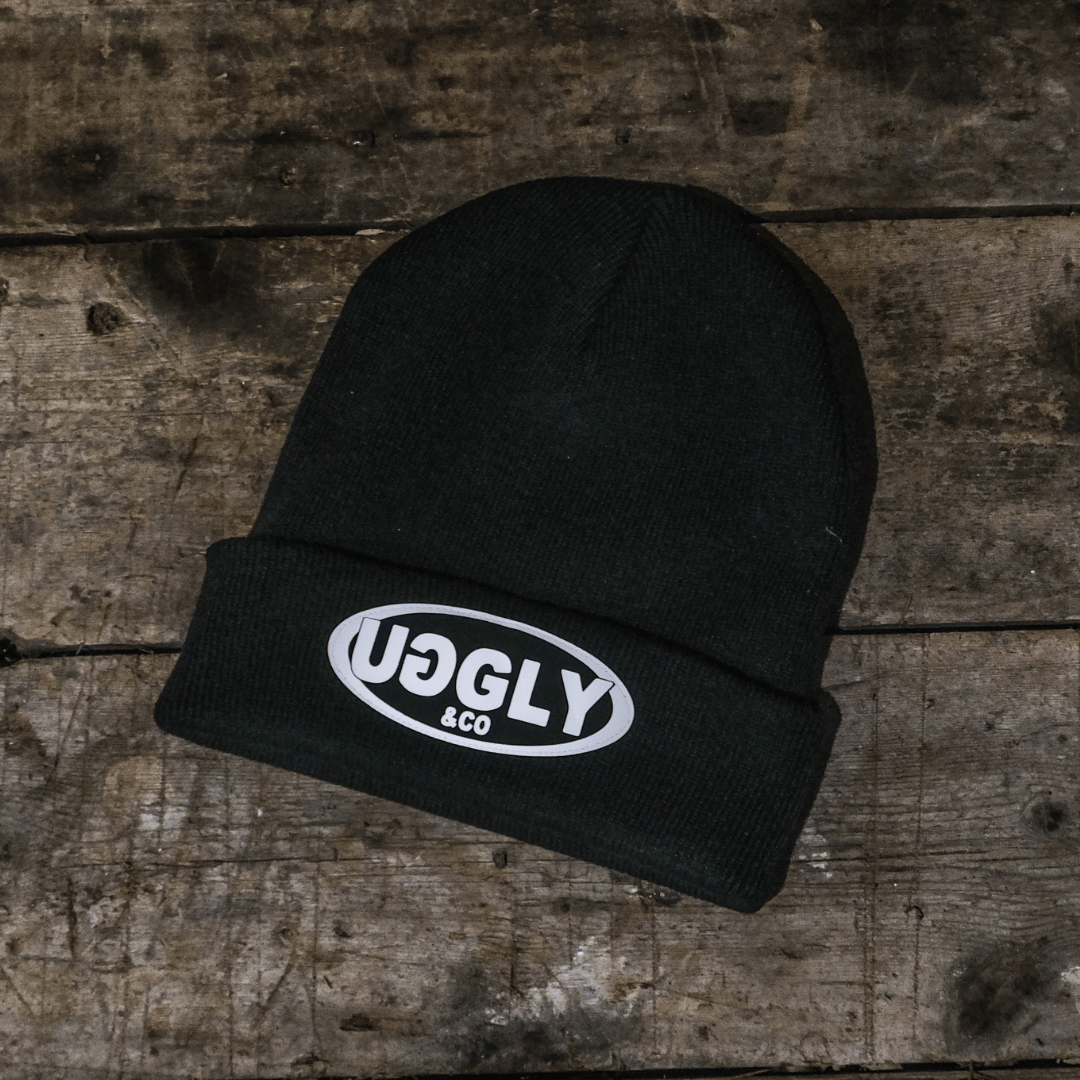 Uggly and Co Retro Beanie – Heavyweight Recycled Knit Cuffed Hat
