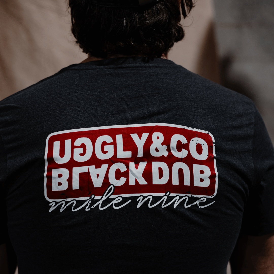 Uggly and Co x Black Dub Motorcycle Graphic Tee – Grey Cotton Fitted