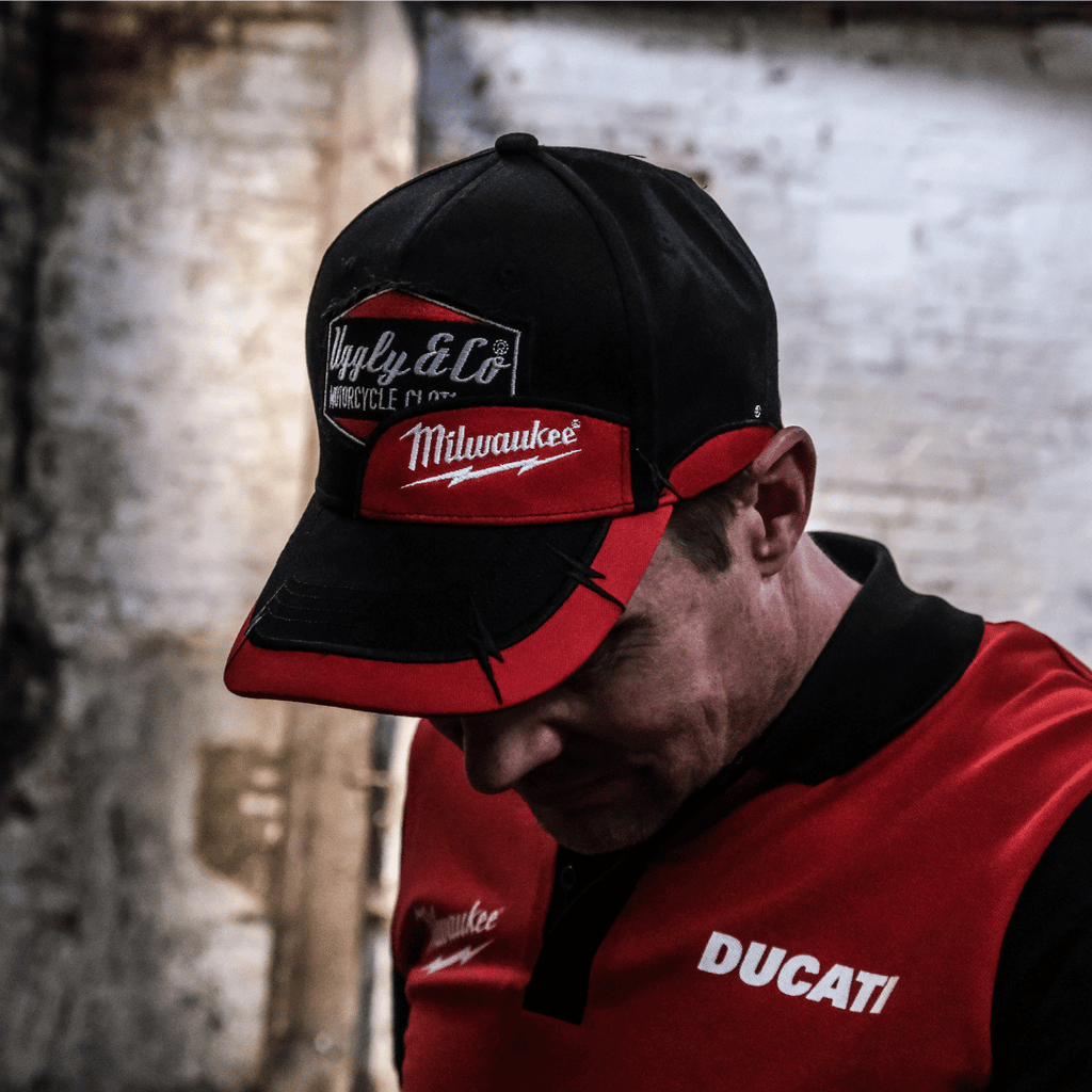 Uggly and Co x Milwaukee Tools Diamond Trucker Hat – Red Cotton Cap