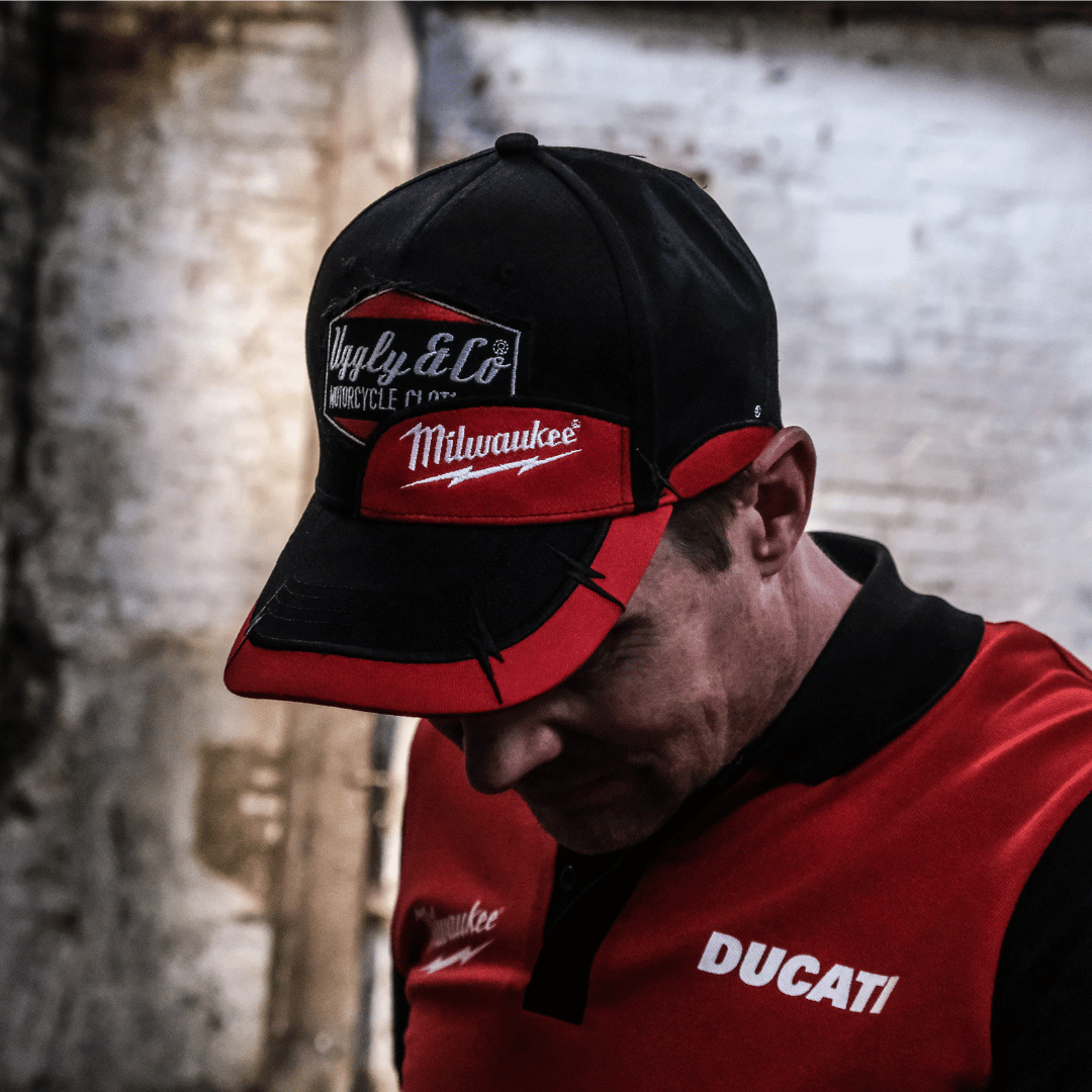 Uggly and Co x Milwaukee Tools Diamond Trucker Hat – Red Cotton Cap