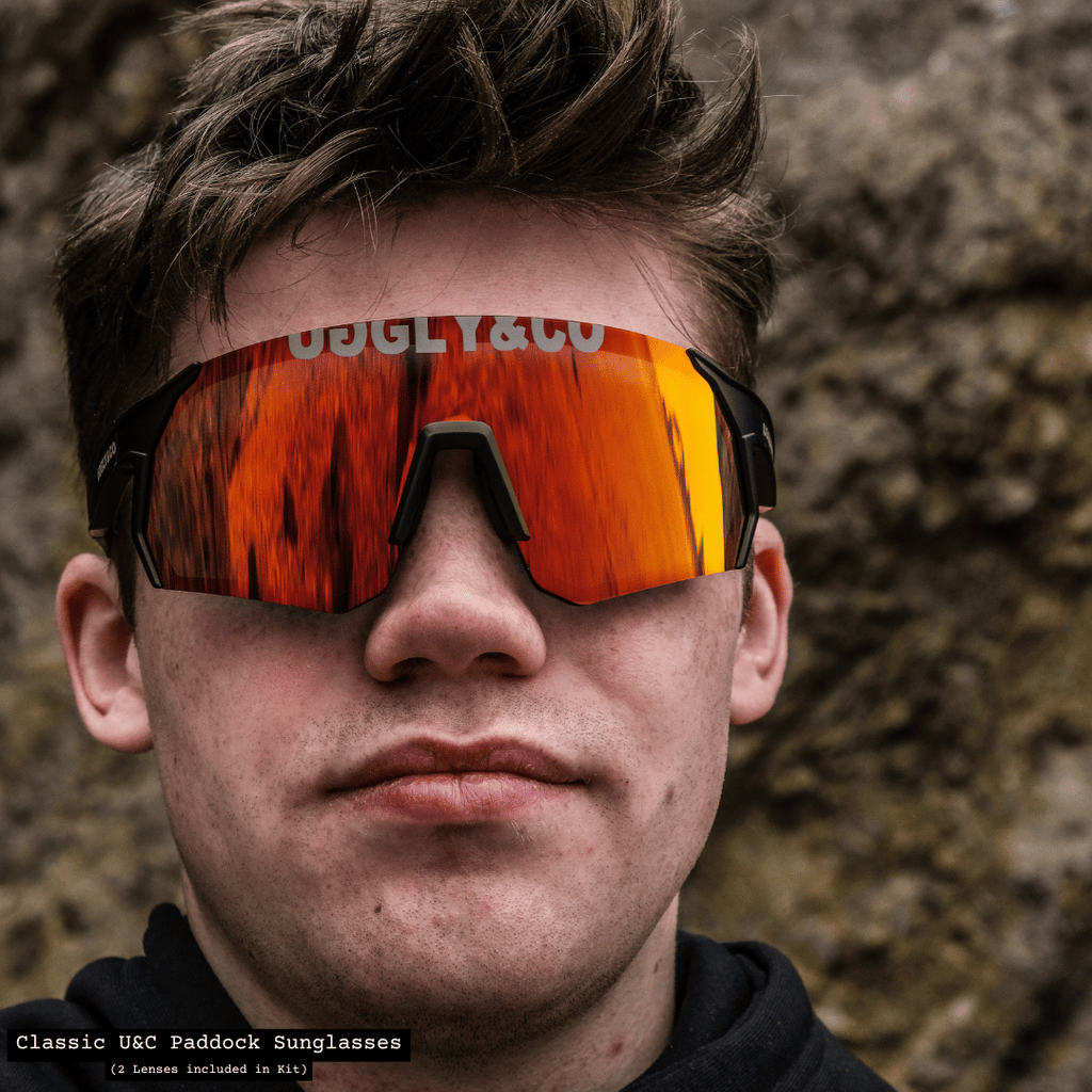 Uggly and Co Paddock Polarized Cycling Sunglasses with 2 Lenses