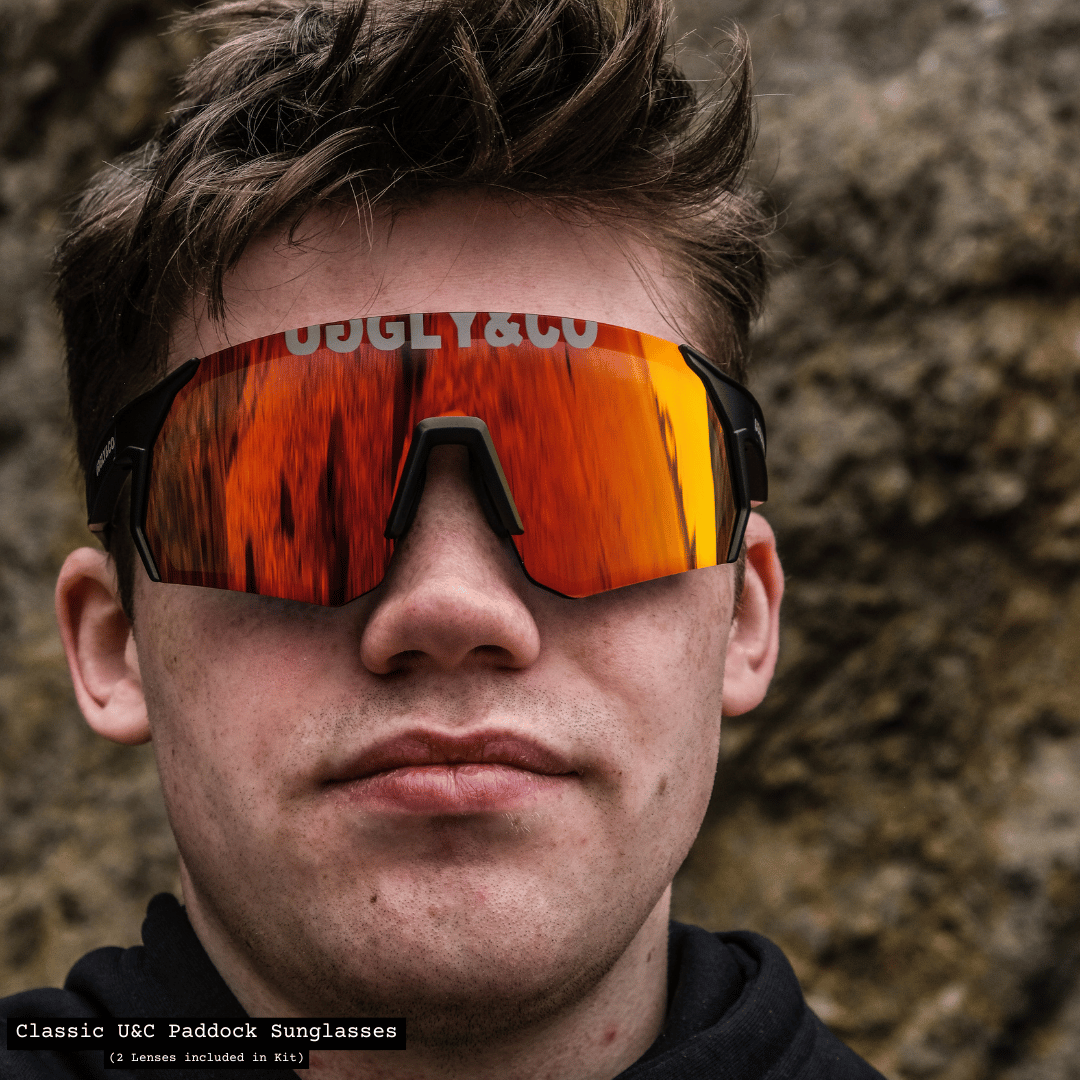 Uggly and Co Paddock Polarized Cycling Sunglasses with 2 Lenses