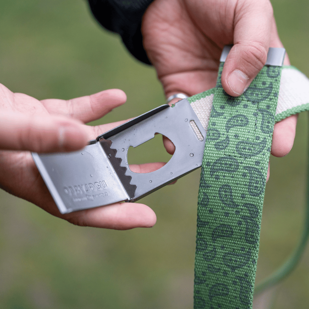 Uggly and Co Reversible Green Canvas Utility Belt with Bottle Opener