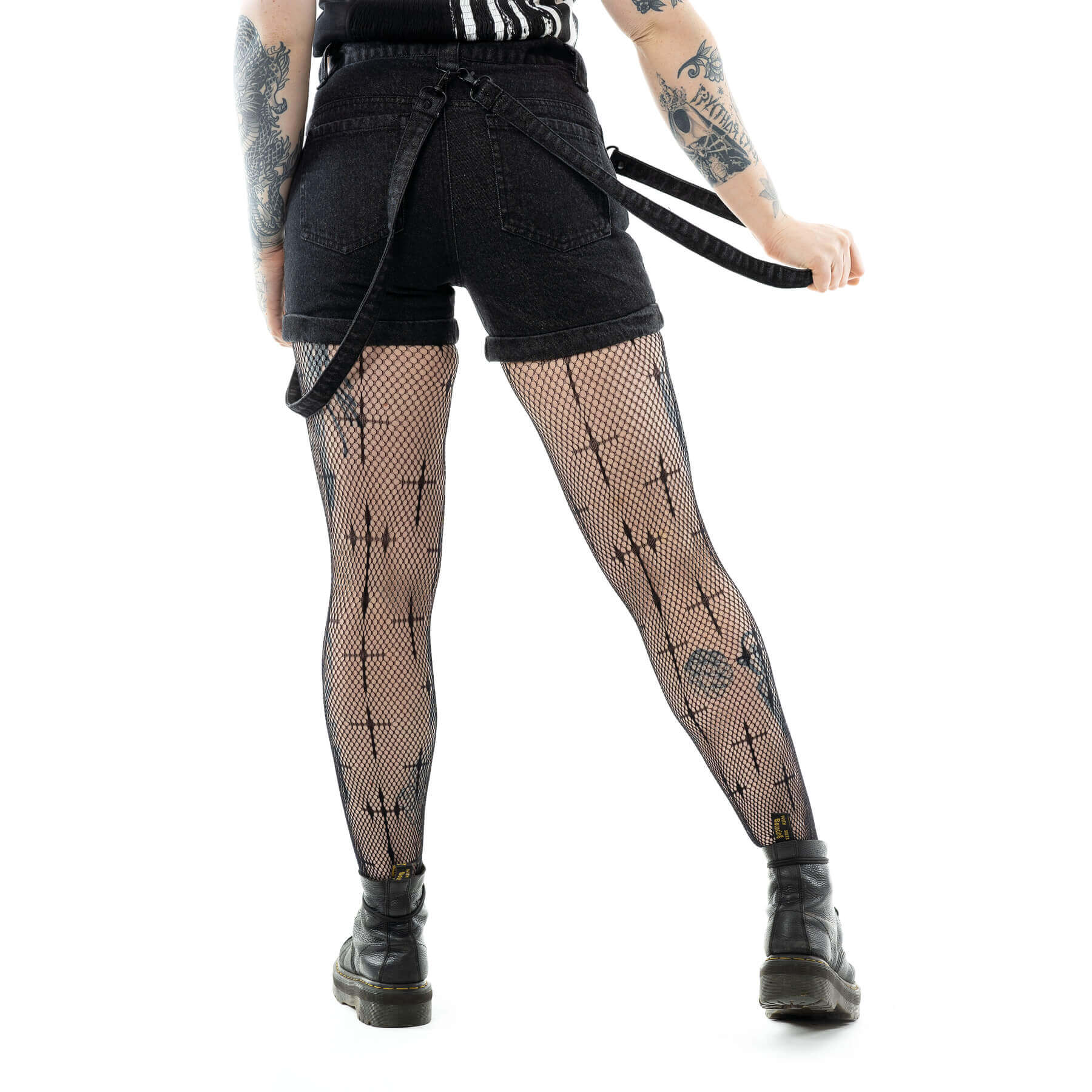 Vixxsin Undead Shorts – Black Stonewash Gothic Punk Denim Shorts