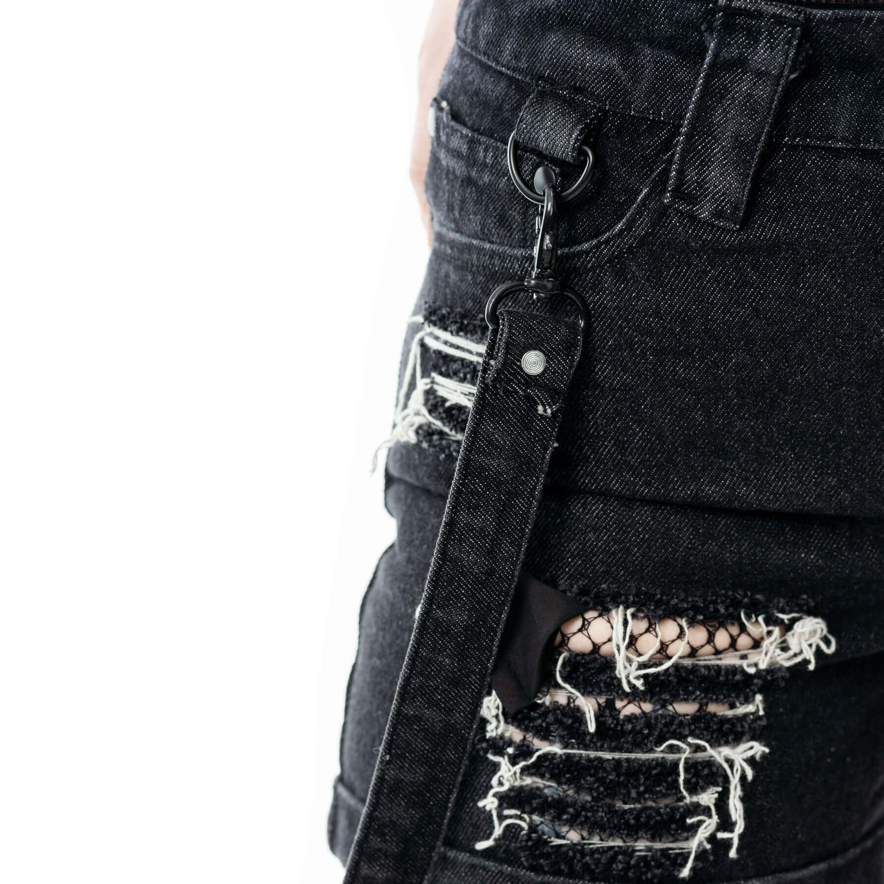Vixxsin Undead Shorts – Black Stonewash Gothic Punk Denim Shorts