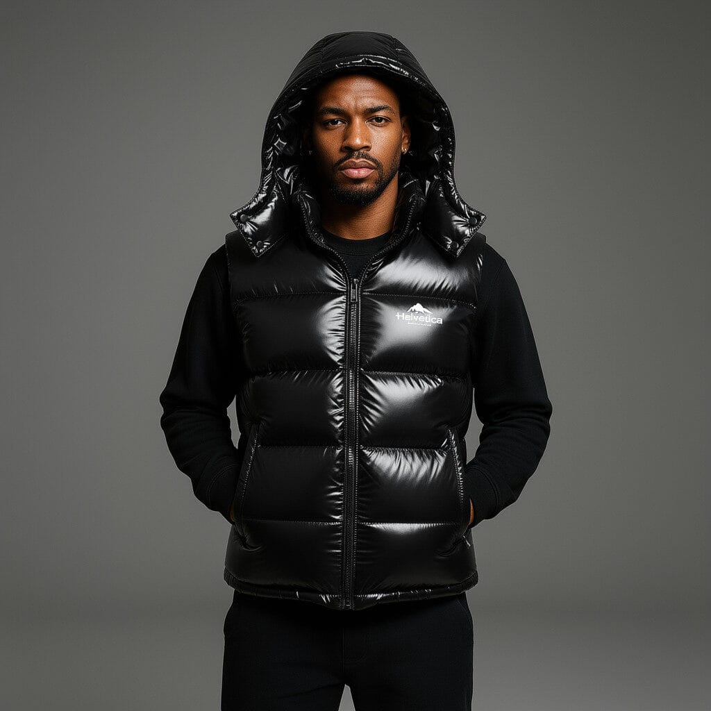 Space Sleeveless Hooded Jacket