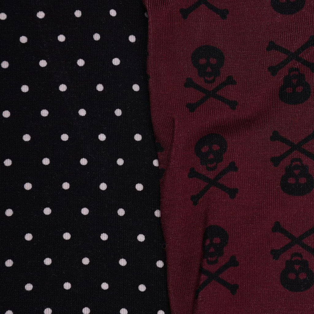Swole Panda Men's Bamboo Boxers 2 Pack – Skulls and Black & White Spot
