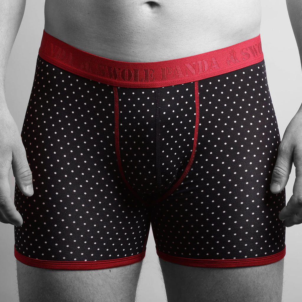 Swole Panda Men's Bamboo Boxers 2 Pack – Skulls and Black & White Spot
