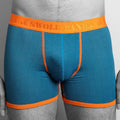 Swole Panda Bamboo Boxers – Blue Herringbone Breathable Men's Underwear