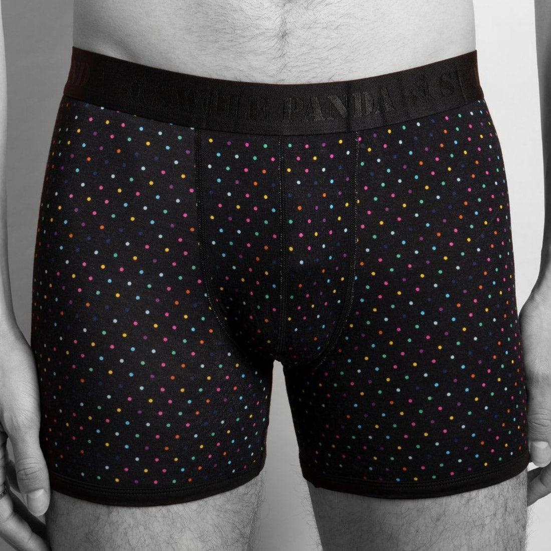 Swole Panda Bamboo Boxers – Multi-Coloured Dots Breathable Underwear