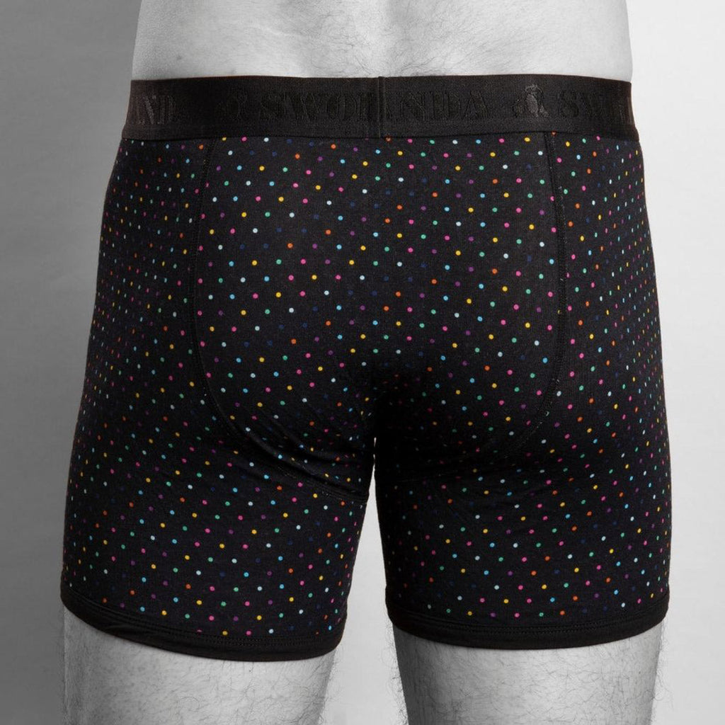 Swole Panda Bamboo Boxers – Multi-Coloured Dots Breathable Underwear