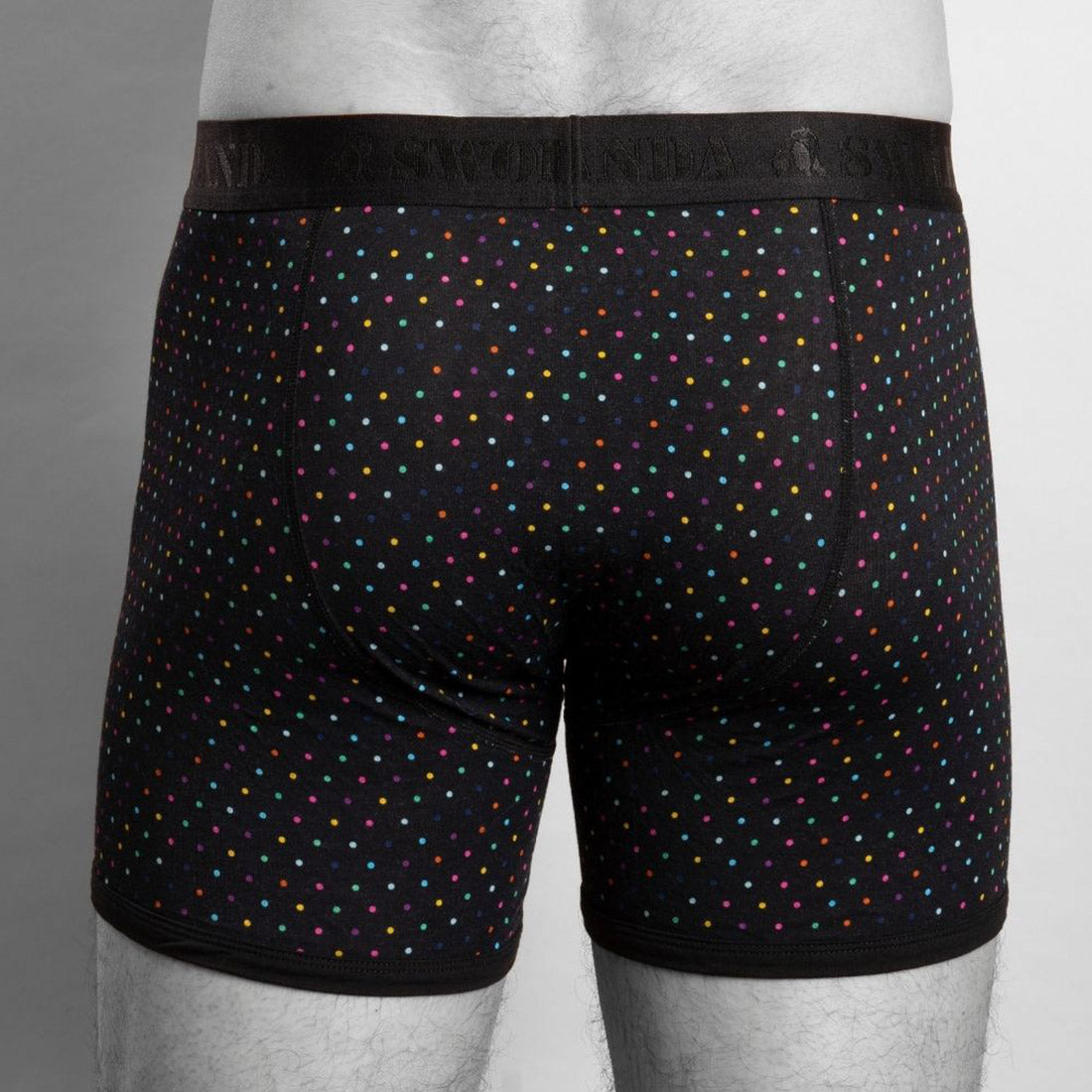 Swole Panda Bamboo Boxers – Multi-Coloured Dots Breathable Underwear