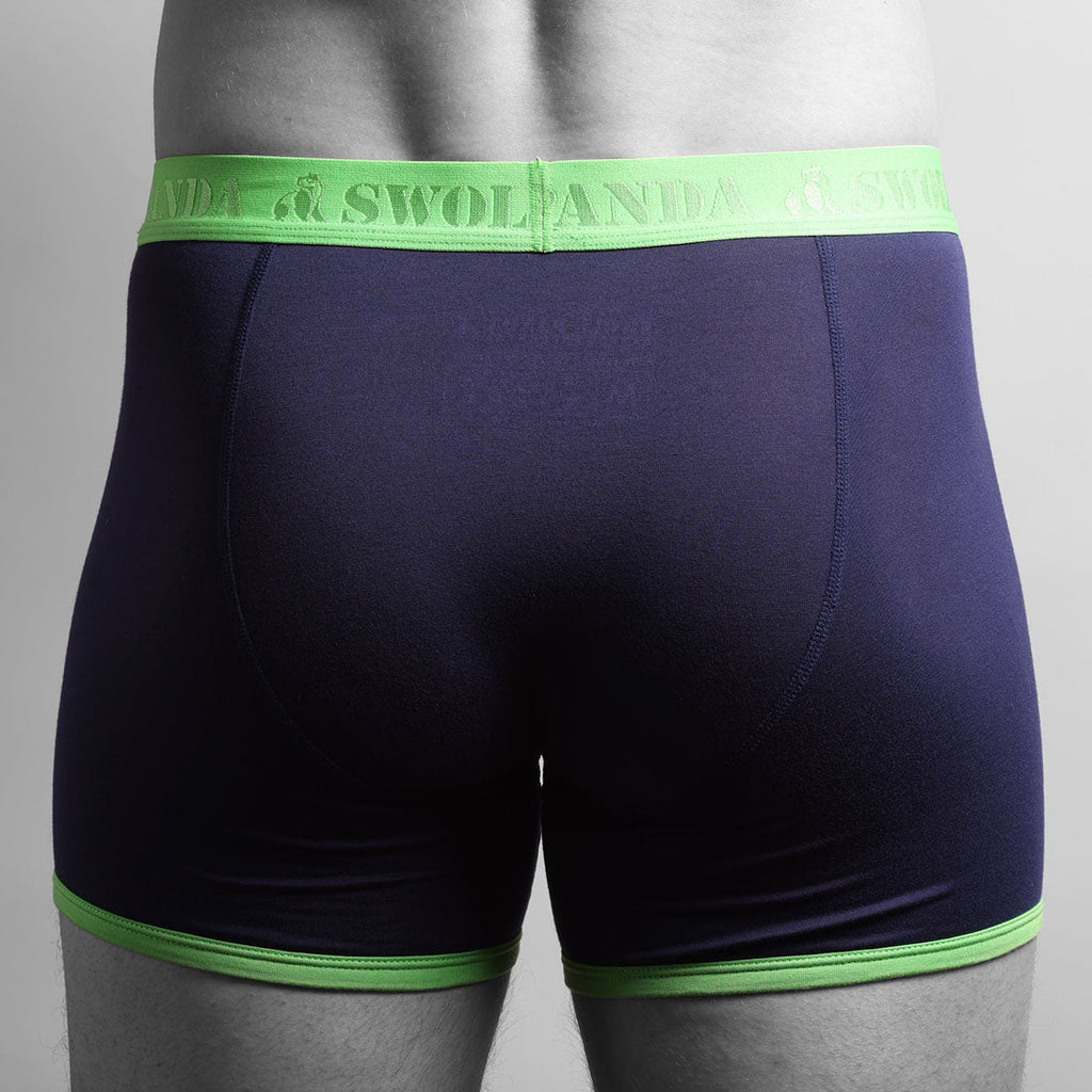 Swole Panda Bamboo Boxers – Breathable Anti-Chafe Men's Underwear in Navy