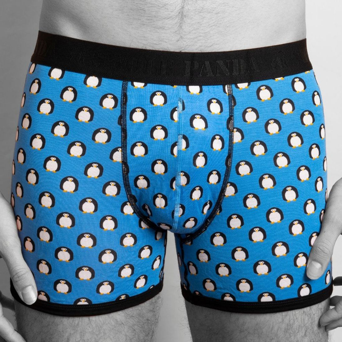 Swole Panda Bamboo Boxers – Breathable Penguin Print Men's Underwear