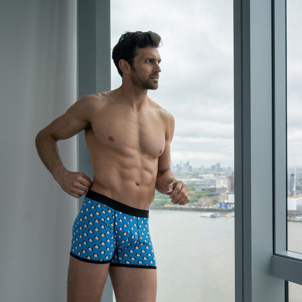 Swole Panda Bamboo Boxers – Breathable Penguin Print Men's Underwear